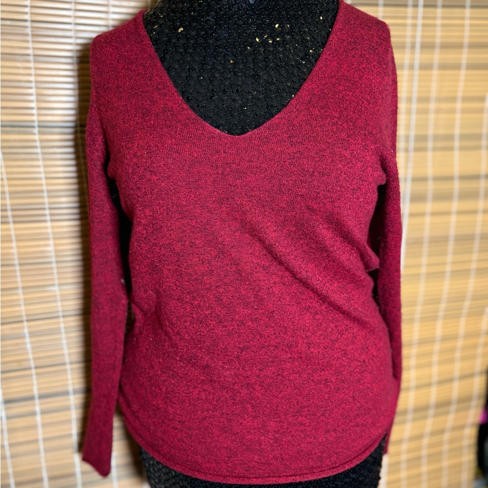 Zadig and Voltaire Women's V-Neck Sweater - patch elbows - Red